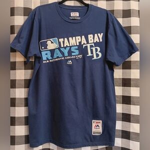 Majestic MLB Tampa Bay Rays Men's Size Large Tee